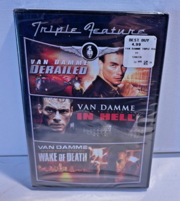 Van Damme Triple Feature - Derailed, In Hell, Wake of Death DVD Set- Sealed!