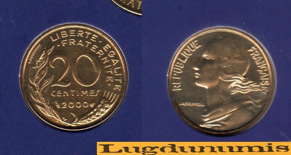 BU 2000 20 Centimes Marianne 2000 BU FDC 100000 Exemplaires Scéllé provenant du - Photo 1/1