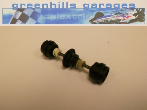 Greenhills Scalextric Ford RS1600 C52 Rear Axle & Wheels Black Used - P2867
