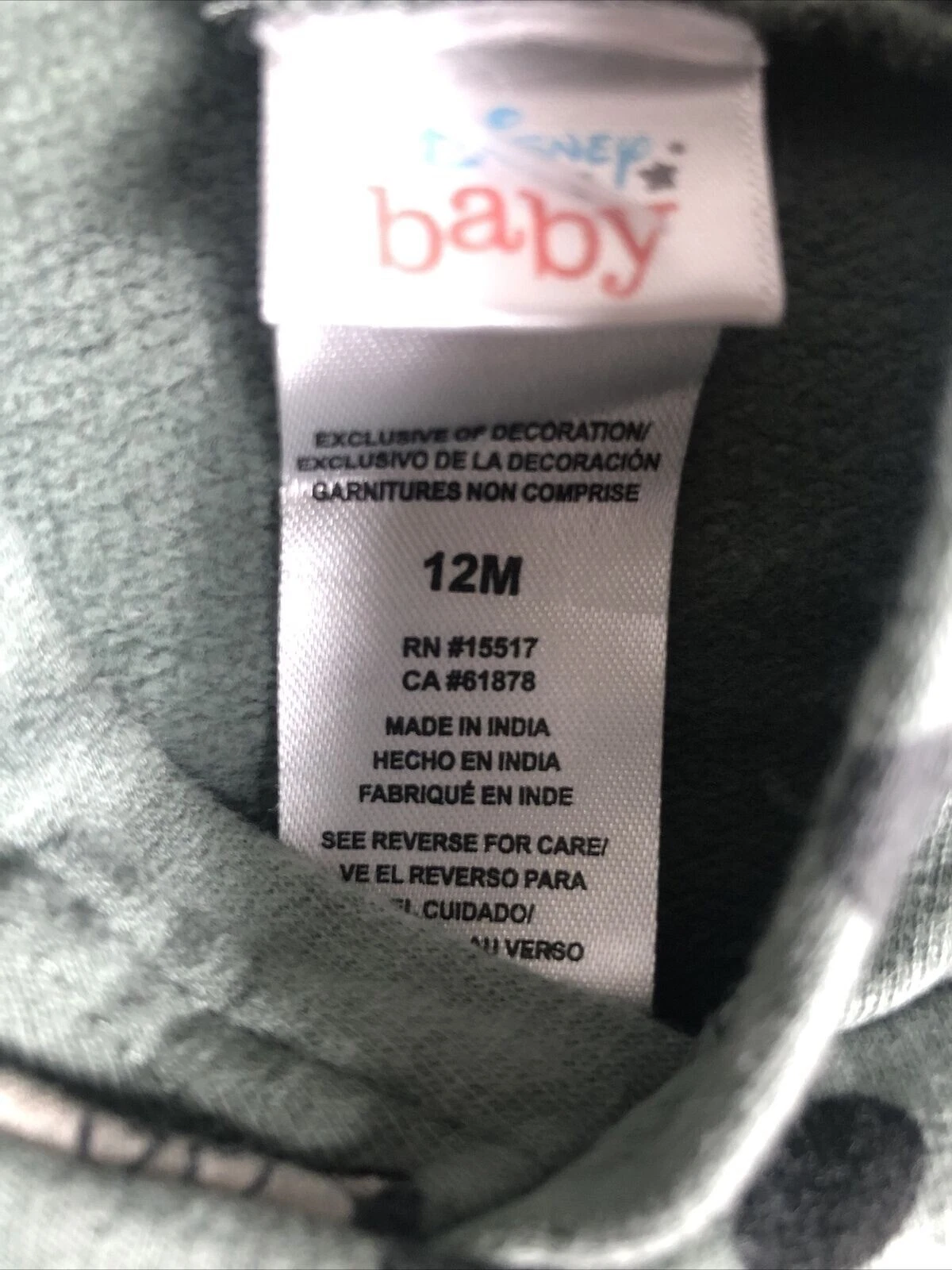 VETEMENTS Felpa Disney con cappuccio bambino 12 mesi Topolino