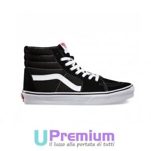 Vans sk8 Hi Classic High Black White Stripe vd5ib8c Original Shoes ® Italy  | eBay