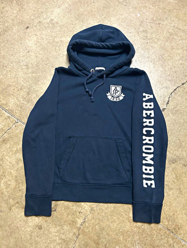 Abercrombie & Fitch Men's black Pullover Hoodie size medium