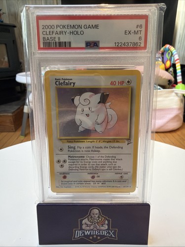 2000 Pokemon Game #6 Clefairy Holo Base 2 PSA 6 Excellent-Mint