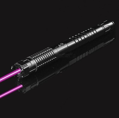 XP7 405nm Adjustable Focus Purple Pointers Pen Visible Beam Light+Case US