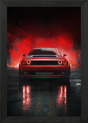 Dodge Challenger Gerahmtes Wandbild Poster Leinwanddruck Bild