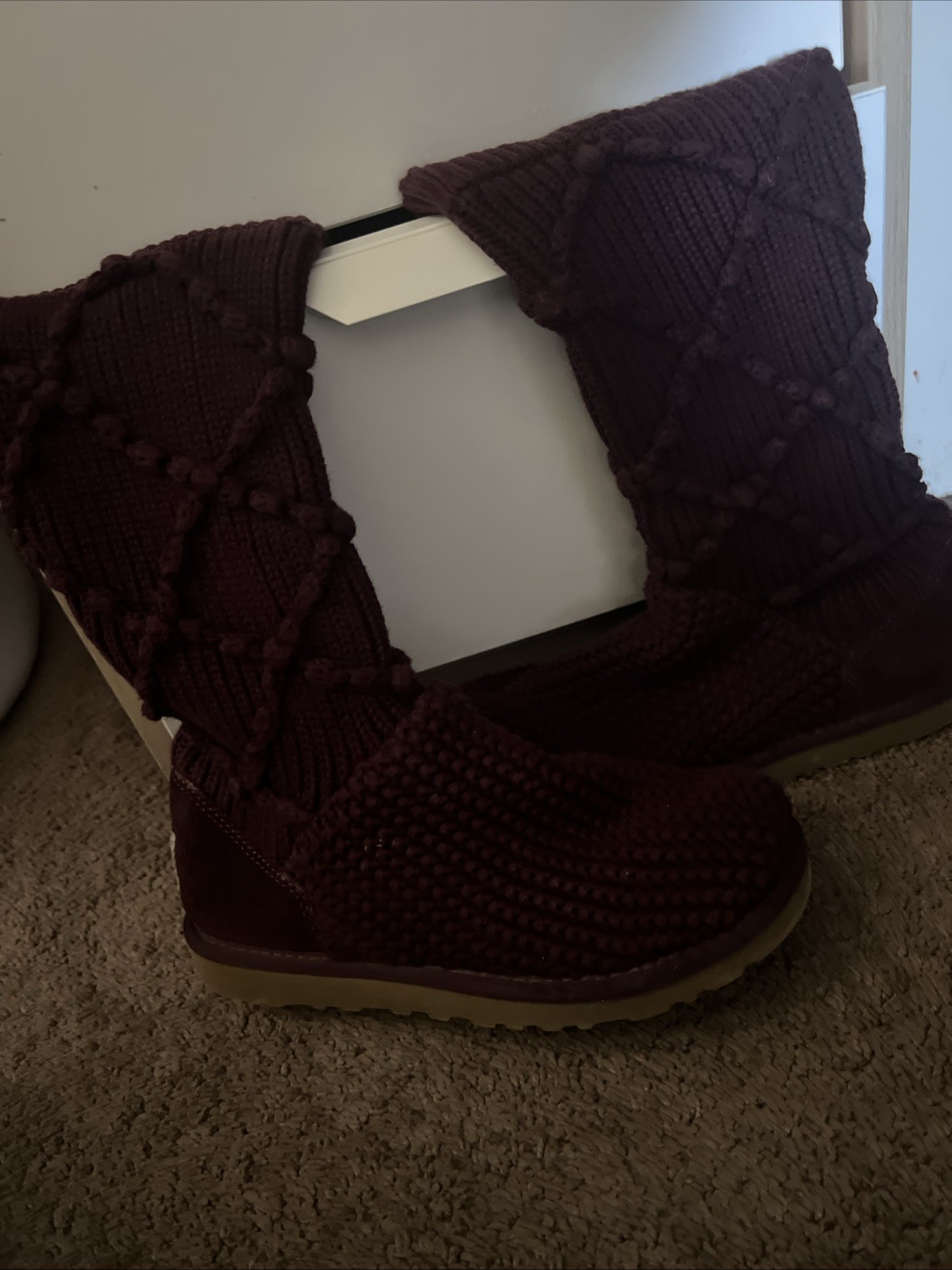 Ugg  Argyle Knit Sweater Boots Women’s 6