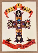 Guns 'N Roses - Appetite for Destruction RARE vintage import postcard [U476]