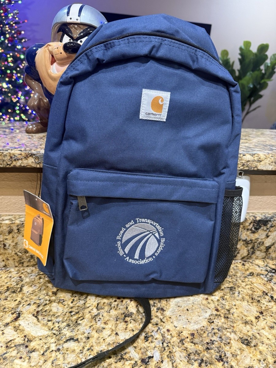 Carhartt Navy Blue Canvas Padded Shoulder Straps Rain Defender Backpack Bag NWT Kennett Track Carhartt Canvas Backpack – Breakaway Sports main image 4