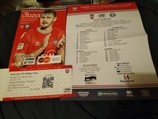 YORK CITY V FC HALIFAX TOWN NATIONAL LEAGUE 21ST FEBRUARY 2026 TEAMSHEET TICKET