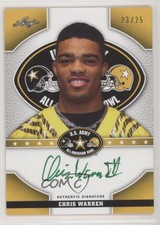 2015 Leaf US Army All-American Bowl Green Ink 23/25 Chris Warren III Auto 3c7