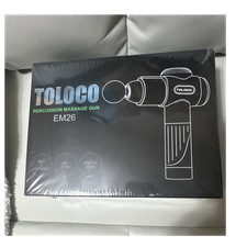 TOLOCO EM26 Massage Gun Percussion Black Quiet 10 Heads Full