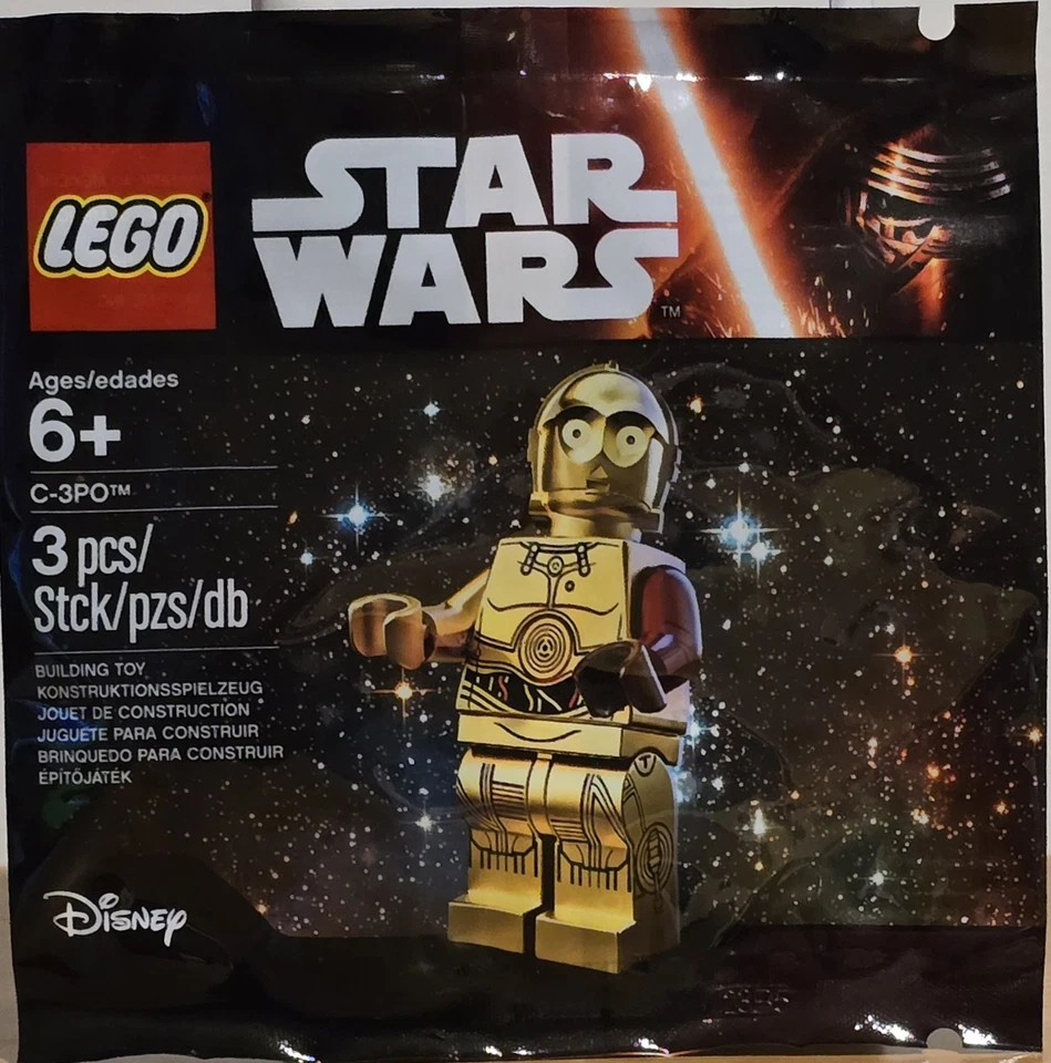 LEGO ®️ C-3PO Red Arm Polybag Star Wars NEW 5002948-1 - Imagen 3 de 4