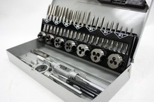 32pc MM Tap Die Threading Set Split Dies - Metric M3 to M12 With Metal Case