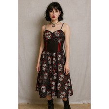 Sugar Skull 14 Black Rose Spider Web Halloween GoblinGirl Dark Fairycore Witchy