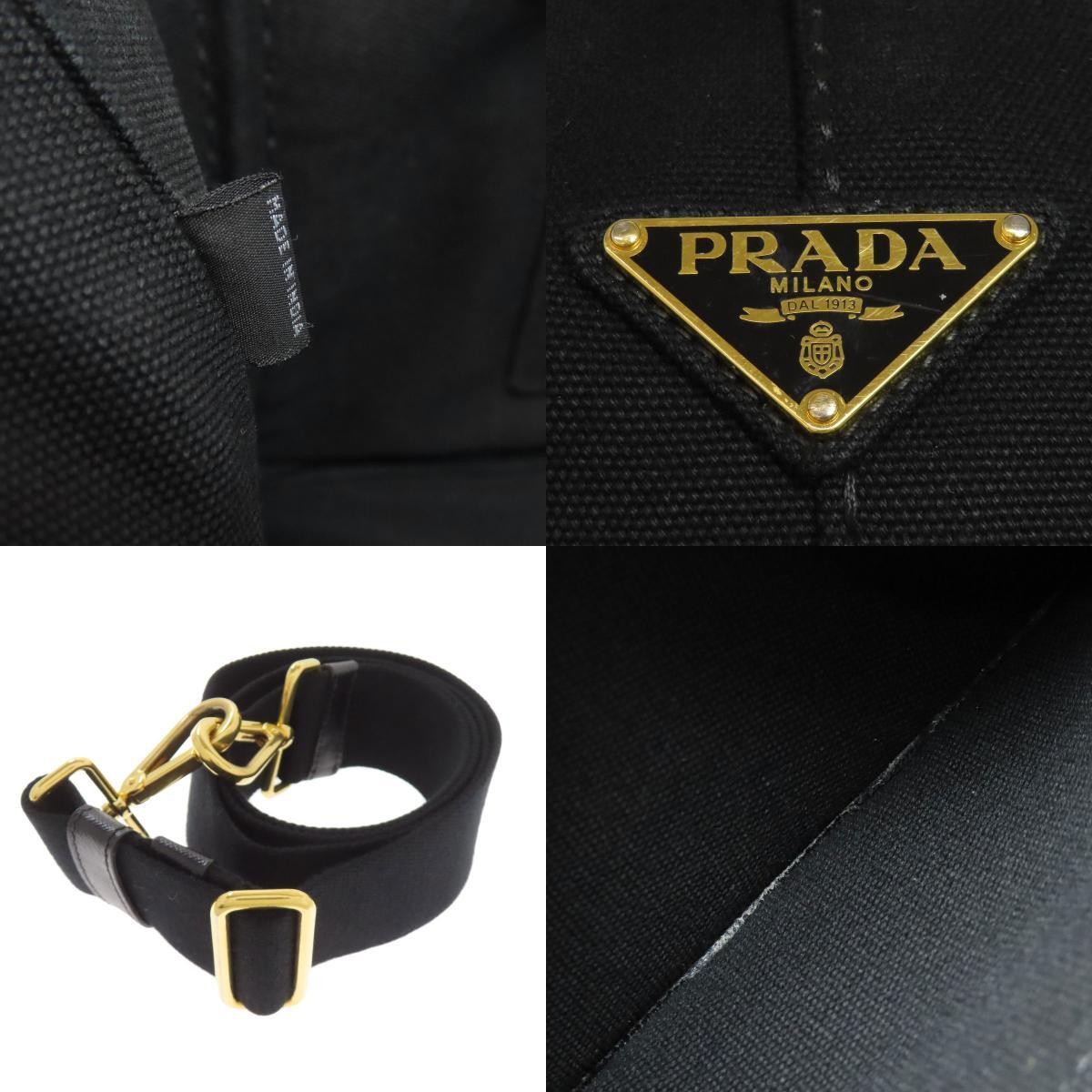 PRADA Canapa 2WAY Handbag Canvas Ladies Used from japan thumbnail 5