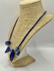 Artisan Handmade Lapis Lazuli Beaded Statement Collar Necklace — photo 7