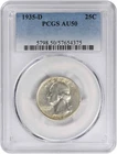 1935-D Washington Quarter AU50 PCGS