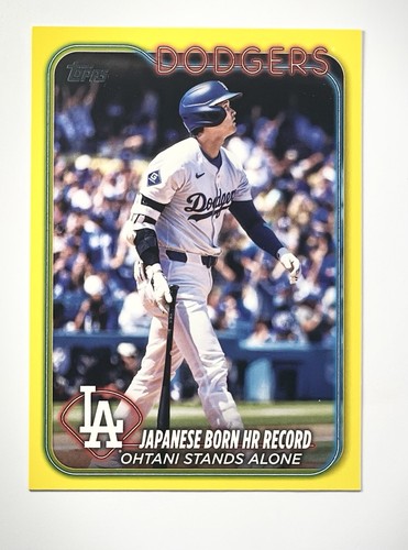 Shohei Ohtani 2024 Topps Update Yellow SP Japanese Born HR Record Holder #US123