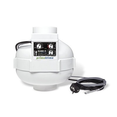 Prima Klima EC-Rohrventilator 580 m³/h -100 mm Temperatur- und Drehzahlsteuerung
