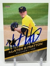 Hunter Stratton SIGNED 2018 West Virginia Power Card RC Auto Pittsburgh Pirates