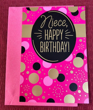 Happy Birthday Greeting Card  Envelope  Niece