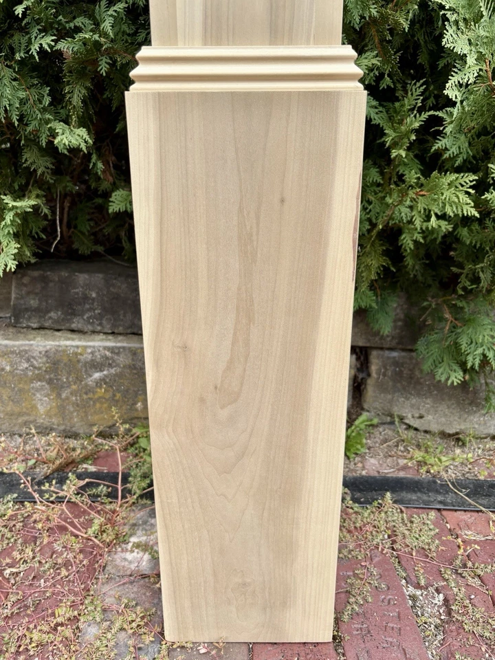 GRANDE Novo Estoque Antigo Estilo Vitoriano Choupo Sólido/PINHO Newel Post Arquitetura - Imagem 2 de 4