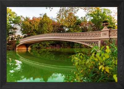 Central Park Bogenbrücke gerahmtes Wandbild Poster Leinwanddruck Bild