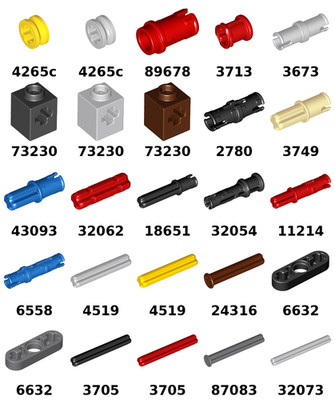 LEGO  Technic Achsen, Pins, Verbinder, Kleinteile, Ersatzteile,  je 1,00 !