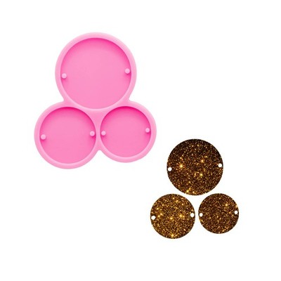 Super Glossy 3hole Circle Mold Round Resin Crafting Silicone Mold Round Circle S