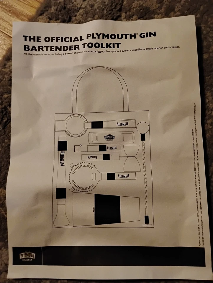 New Official Plymouth Gin Bartender Toolkit With Bag - Image 4 of 4