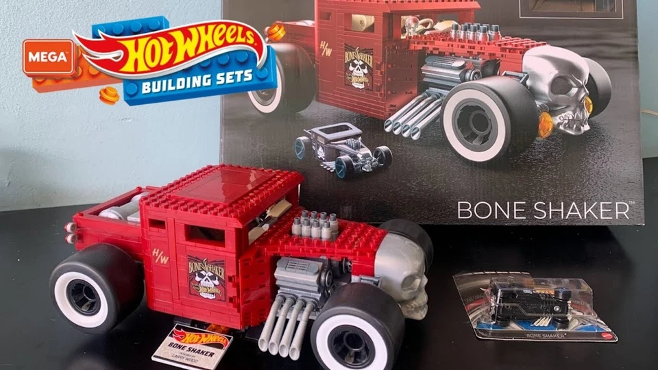 🔥 Hot Wheels Mega Bone Shaker 118pc Building Set • NEW Factory Sealed - Image 2 of 3