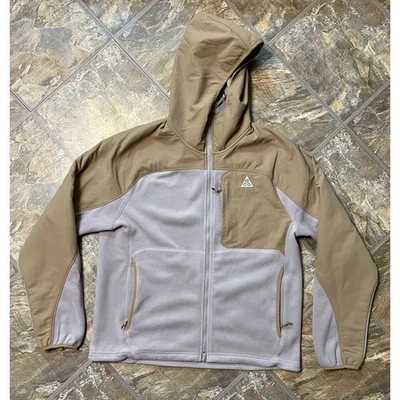 Nike ACG Wolf Tree Hoodie Mens Small Tan Grey NEW Polartec Full Zip HJ2458-297 - Image 1 of 4