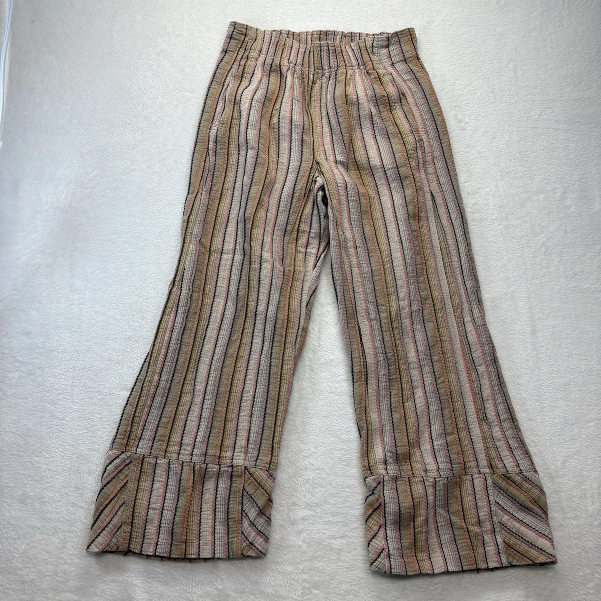 Free People Striped Wide-Leg Pants for Women for sale | eBay