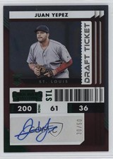 2022 Chronicles Contenders Rookie Ticket Draft Green 30/50 Juan Yepez Auto 18yk