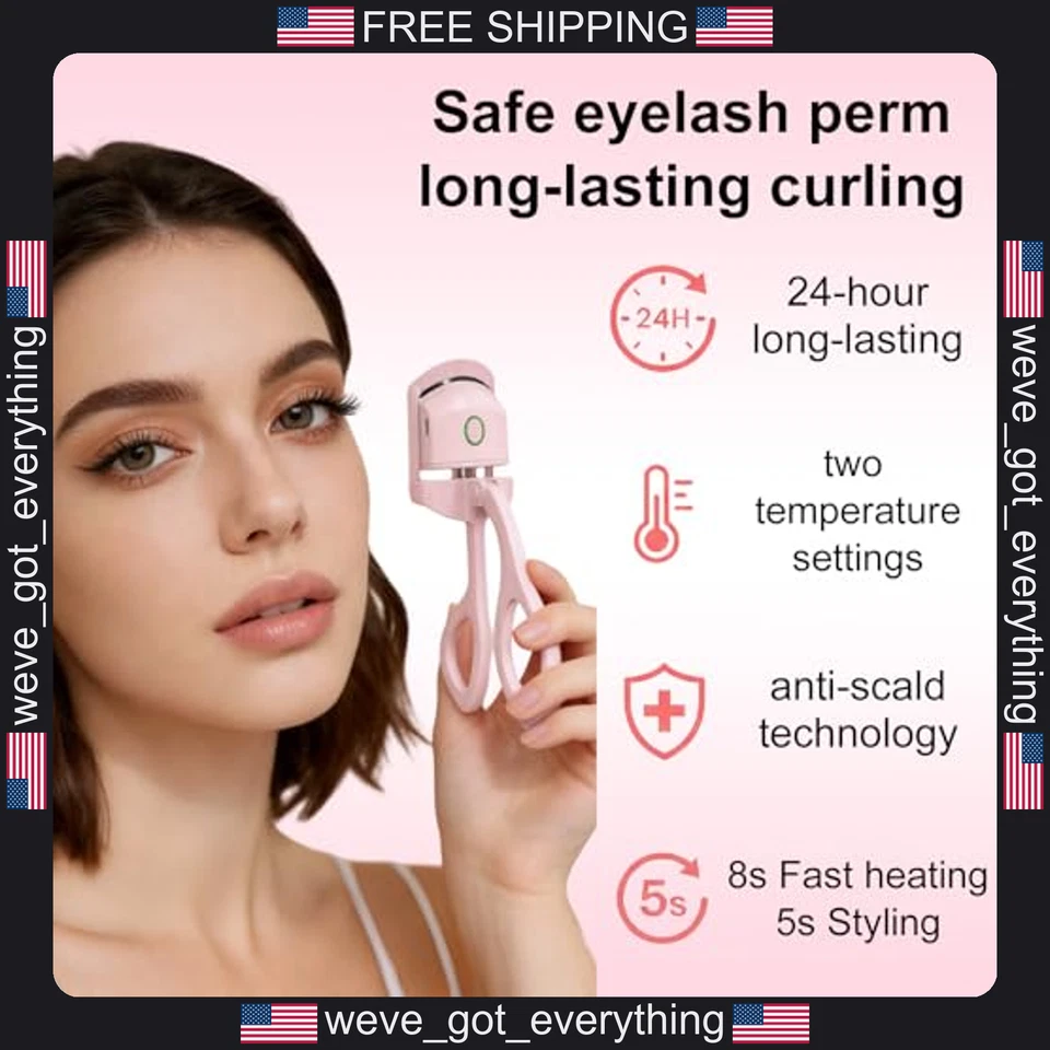 Heated Eyelash Curler with Dual Temperature Control for Natural Curls - Image 2 of 4