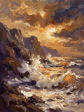 Mario Mendoza Oil Painting Giclee Print Canvas Nature Seascape Landscape Art New