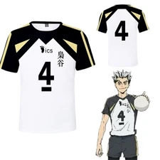Kotaro Bokuto No.4 Print Short Sleeve T-shirt Cosplay Top Halloween Uniform Suit