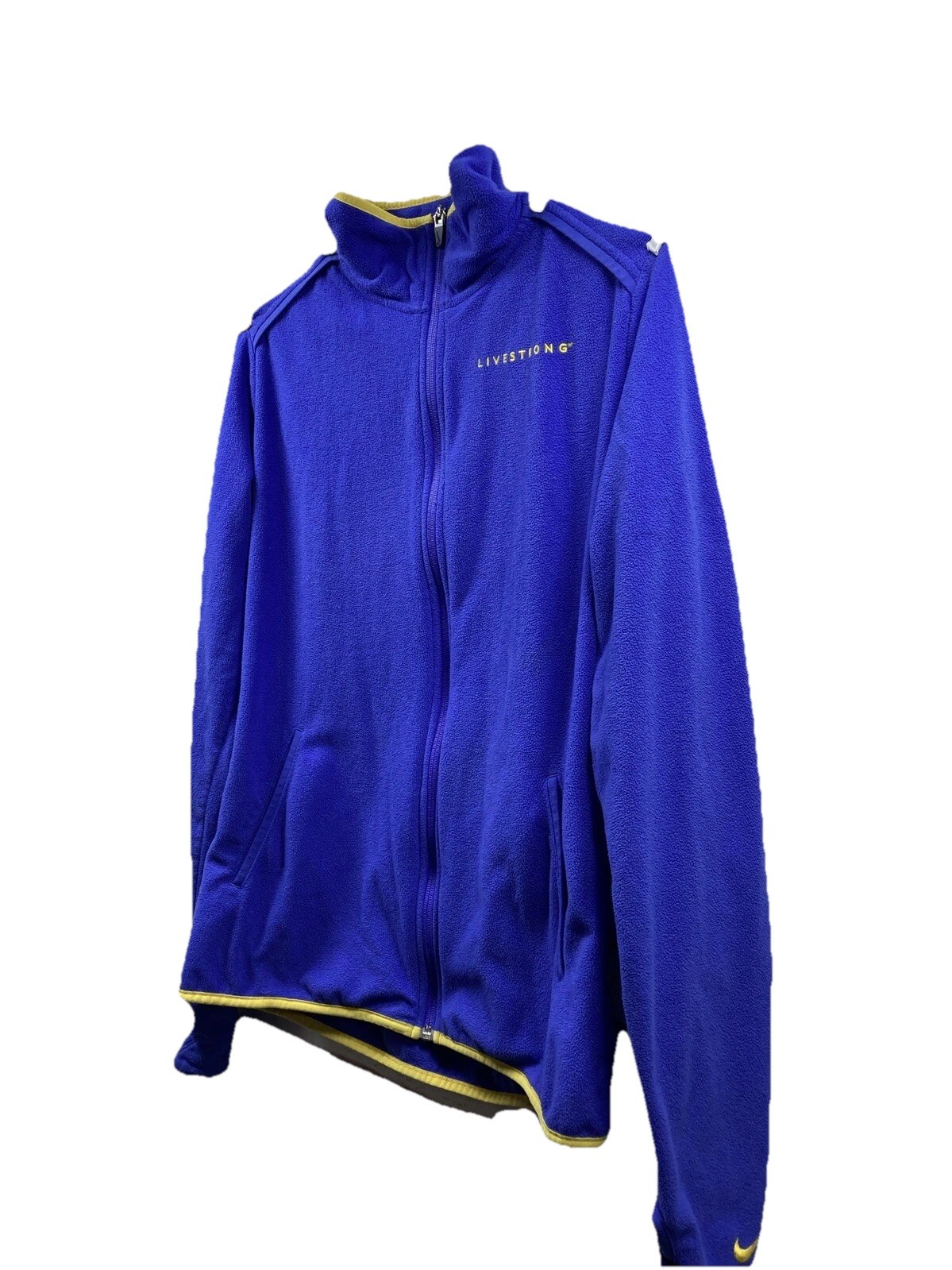 Vintage Nike Livestrong Purple Full-Zip Fleece Jacket Women’s Size L 12-14 thumbnail 5