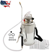 Sprayer Cleaning Garden Hand-Pump Sprayer & 3.3FT Hose 1.5Gal Stainless Steel