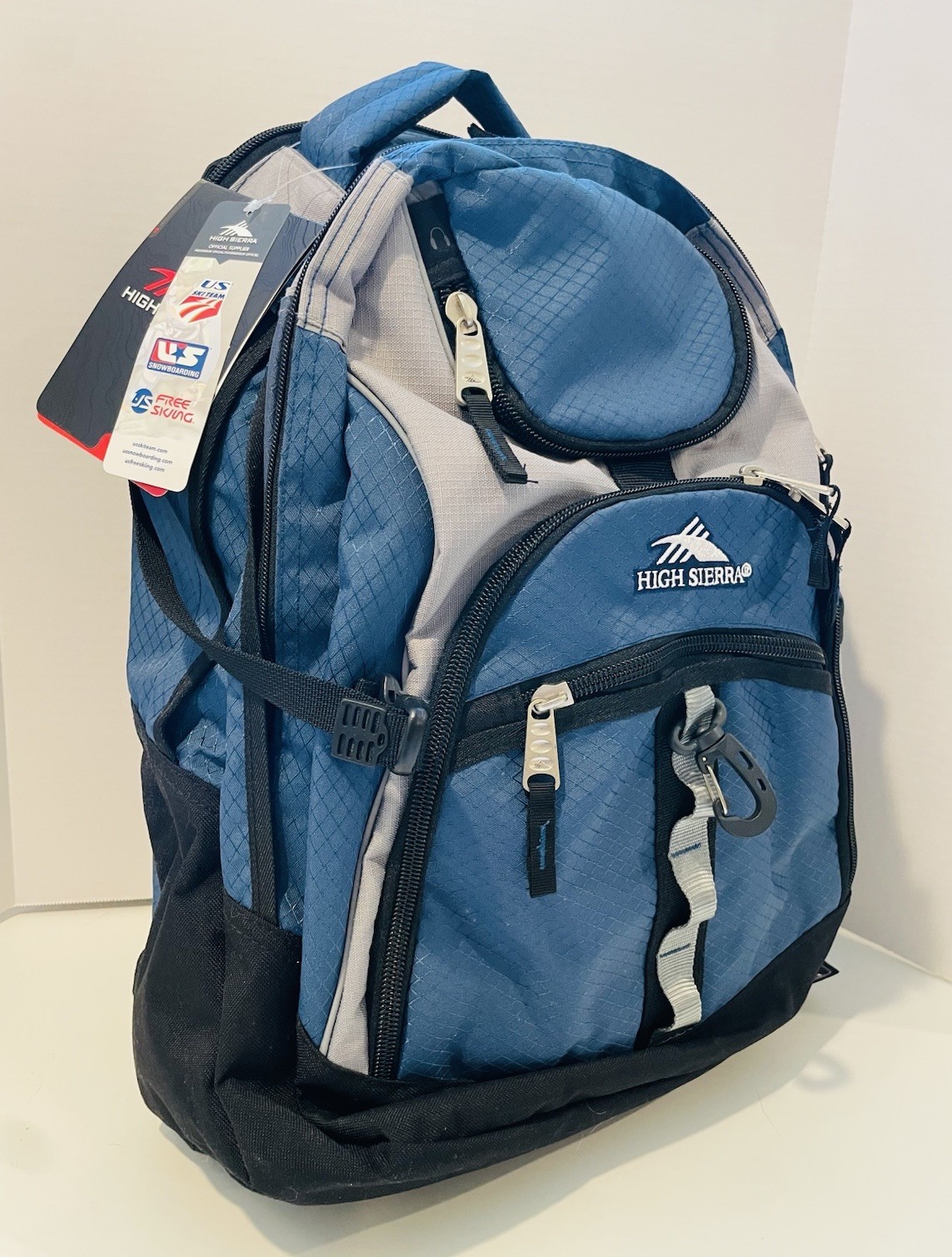 High Sierra Access Backpack, Blue, With Tech Spot Tablet Poc