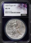 NGC 2026 American Silver Eagle MS 70 S$1 1 Oz Fine Silver Coin No Reserve!