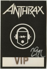 Anthrax 1993 Sound of White Noise concert tour issued VIP Backstage Pass
