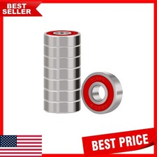Pack of 8 ABEC-9 Skateboard Bearings, 608 Miniature Ball - Ultra Smooth Ride
