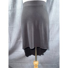 2908-Express Dark Gray High-Low Knit Skirt