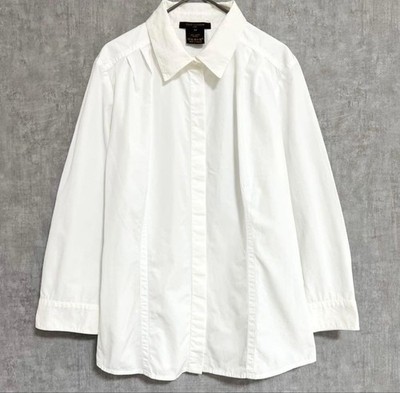 LOUIS VUITTON Shirt Excellent Condition Monogram Cotton Off White 62cm Length