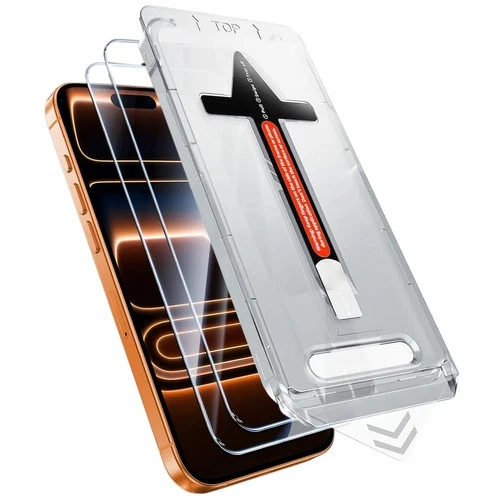 2 Pack iPhone 17 16 15 14 13 12 Pro Max Air Screen Protector GLASS Magic Install