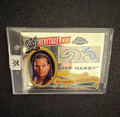 Topps Chrome 2008 WWE Heritage Jeff Hardy Silver Autograph Signature #A-JH