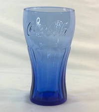 Retro Blue Coca Cola, 16-oz glass - nostalgic moments from diners long ago