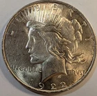 1922 Peace Silver Dollar AU Nice Luster Better Grade Coin 90%