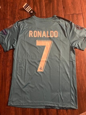 Cristiano Ronaldo #7 Real Madrid 2017/2018 Away Blue Short Sleeve